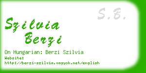 szilvia berzi business card